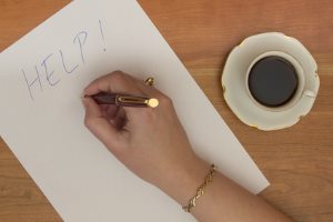 woman writing a letter